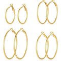 Sun-Kissed Hoop Set, 4 Pairs