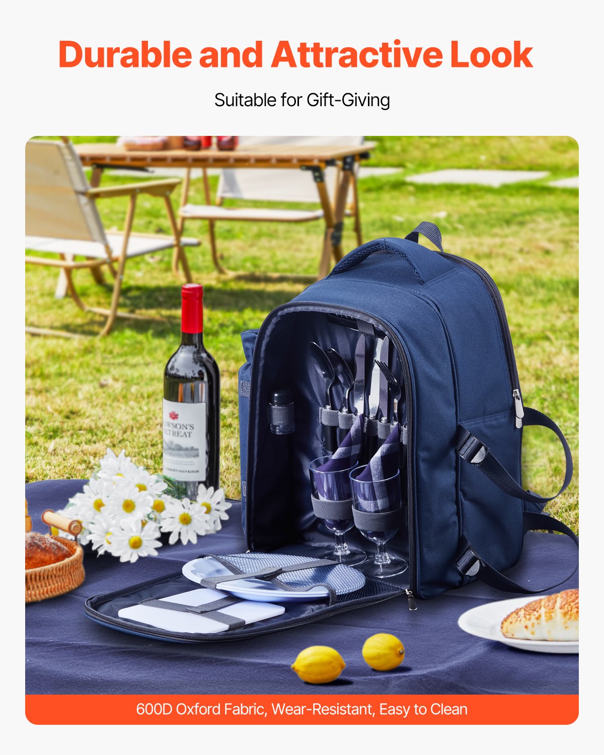 Picnic Backpack for Two, with Cooler – view 6