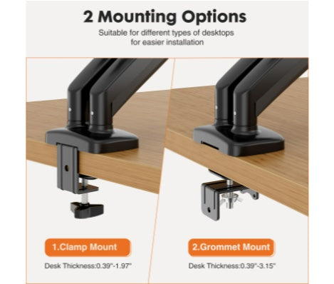 Dual Monitor Arm, Gas Spring – view 5