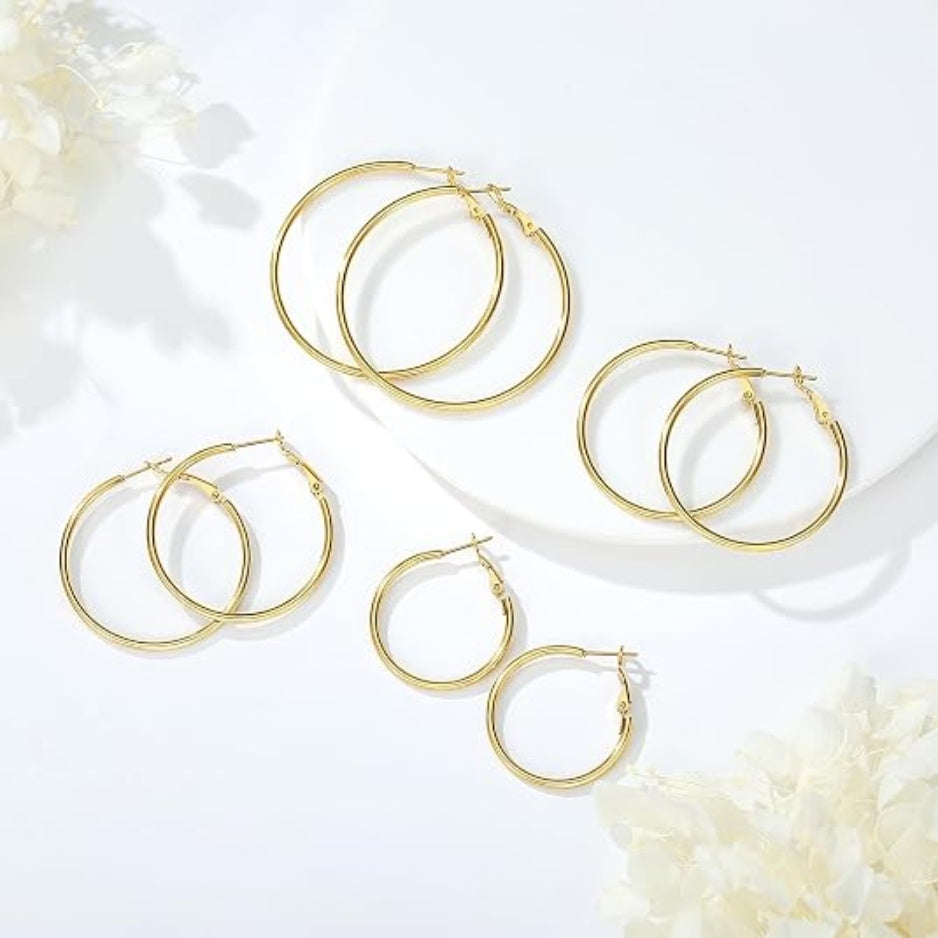 Sun-Kissed Hoop Set, 4 Pairs – view 4