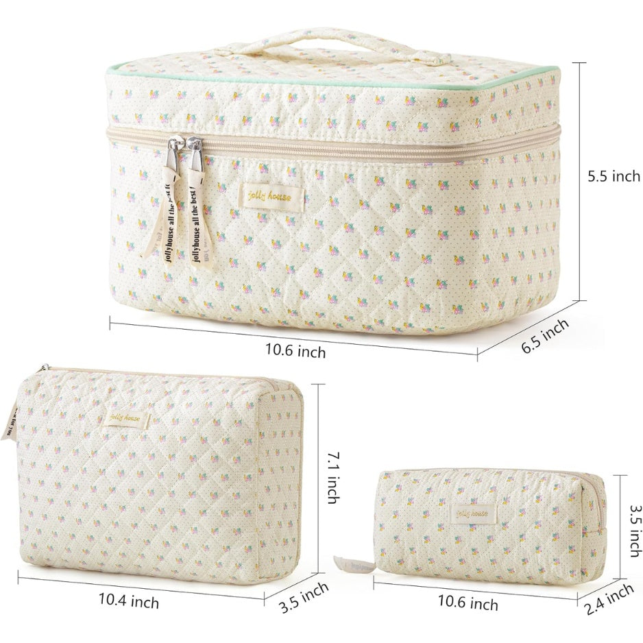 Quilted Makeup Bags, Set of 3 – view 5